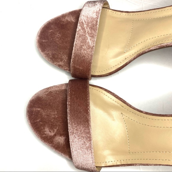 Lulus Taylor Mauve Velvet Ankle Strap Heels size 8.5 - Picture 7 of 11